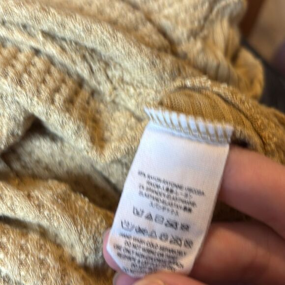 Free People Ventura Thermal Tunic Womens Medium Mustard Yellow Long Sleeve Boho - Picture 6 of 6